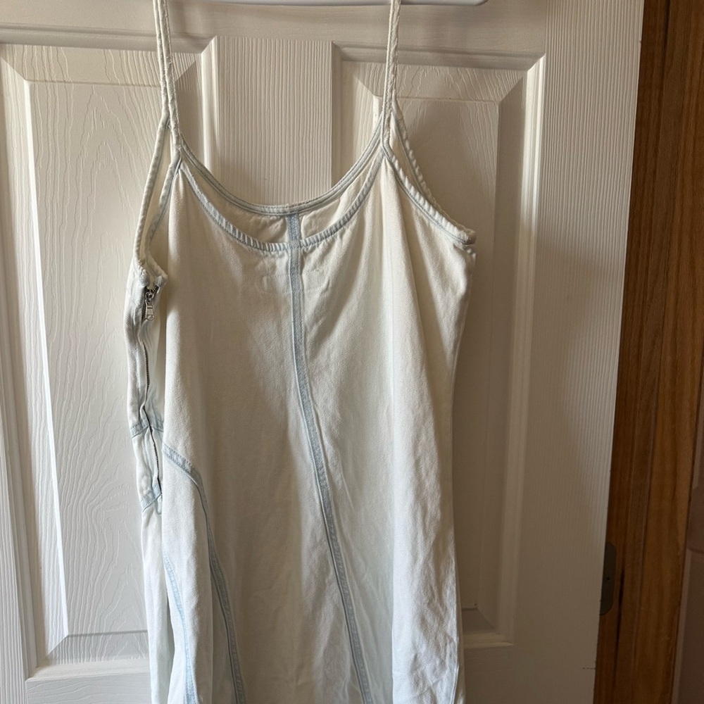 Zara Cream Strapless Dress - Picture 2 of 8